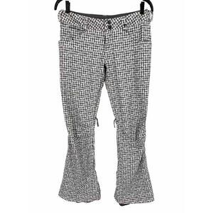 Burton Dry Ride Snowboard Ski Pants Women's M Checkered White Collection